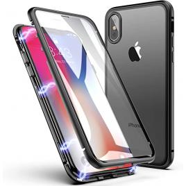 Carcasa de protectie telefon, 360, cu ecran de protectie, magnetica, pentru iphone xs max, negru