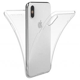 Husa 360°compatibila iphone xs max (fata+spate) silicon, transparent