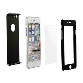 Husa 360 ultra slim fata spate + folie 9h iphone x negru