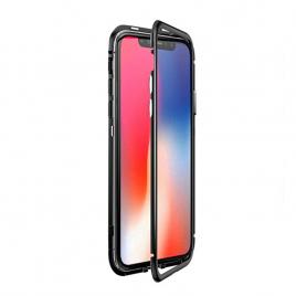Husa magnetic case 360°, compatibila cu apple pentru iphone xs max, bgold, clear&black