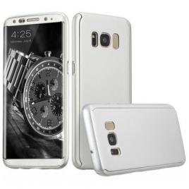 Husa samsung galaxy s8 full cover 360° ( fata + spate), silver