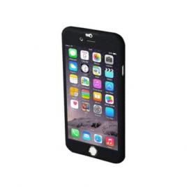 Husa de protectie cu acoperire completa 360 grade + folie protectie sticla pentru iphone 7, protectie spate, capac de protectie, bumper, negru