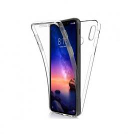 Husa fata spate 360 iphone xs / iphone x, material fata tpu si pet, spate din plastic, transparenta, protectie full