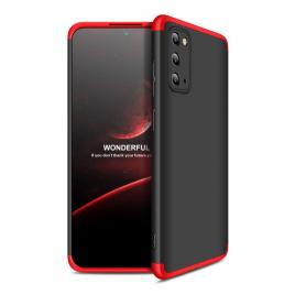 Husa pentru samsung s20, protectie 360 - fata, spate si laterale, gkk, rosu
