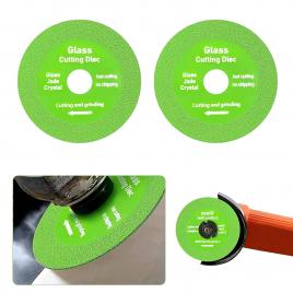 Disc de taiere din sticla, set de 2, diametru 100mm, culoare verde