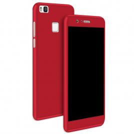 Husa full cover 360° (fata + spate) pentru huawei p9 lite, rosie