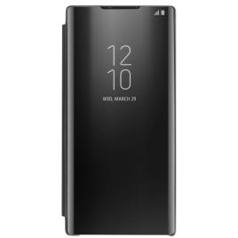Husa protectie flip cover, clear view, mirror, stand, compatibila cu samsung galaxy note 10 plus