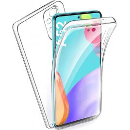 Husa samsung galaxy a52/galaxy a52 5g, gel siliconic transparent tpu si carcasa rigida pc 360 de grade pentru intregul corp de protectie antisoc a52 5g/4g