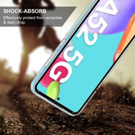 Husa de protectie 360° compatibila cu samsung galaxy a52 5g, full protection, rezistenta la socuri, protectie camera, transparent