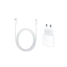 Incarcator lightning cu adaptor 25w usb-c compatibil cu iphone 12/12pro/12 pro max, 13/13pro/14/14pro, alb