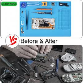 Covoras pentru pistol de lipit, silicon, albastru