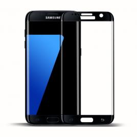 Folie sticla samsung galaxy s7 edge, culoare neagra, extra protectie, acoperire ecran+laturi curbate