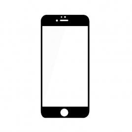 Folie protectie sticla securizata 3d cu margini de silicon iphone 6/6s negru