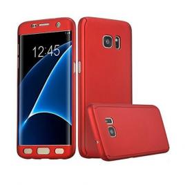 Husa fullbody elegance luxury red pentru samsung galaxy s7 edge acoperire completa 360 grade cu folie de protectie gratis