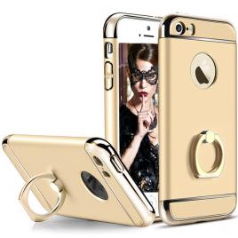 Husa telefon iphone 6/6s offera protectie 3in1 ultrasubtire - gold matte ring