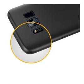 Pachet husa pentru samsung galaxy s6 edge, mystyle perfect fit , black, cu folie de protectie gratis