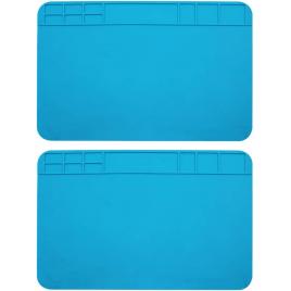 Set 2 covorase pentru pistol de lipit, silicon, 30 x 20 cm, albastru