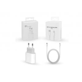 Set incarcator compatibil apple, usb-c 20w fast charger si cablu usb-c lightning, compatibil cu iphone 13, 13 pro, 13 pro max, iphone 12 pro max, 12 pro, 12, iphone 11 pro max, iphone 11 pro, iphone 11, iphone xʀ, iphone xs max, iphone xs, iphone x