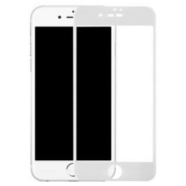 Folie sticla securizata iphone 7, 4d, protectie completa ecran si margini curbate, alb