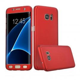 Husa 360 grade plastic, samsung galaxy s6 edge,rosu