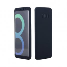 Husa aisi samsung galaxy s8 full cover 360 silicon fata + spate - negru