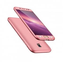 Husa samsung galaxy j7 2017, fullbody mystyle rose-gold, acoperire completa 360 grade cu folie de protectie gratis