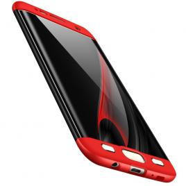 Husa samsung galaxy s7 edge gkk full cover 360 - negru/rosu