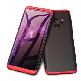 Husa pentru samsung galaxy s9, gkk, culoare negru/rosu, 360