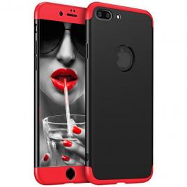 Husa telefon apple iphone 7 plus ofera protectie subtire 3in1 lux design red-black