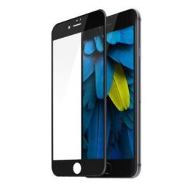 Set husa protectie din silicon negru (gel tpu)+ folie sticla 6d neagra iphone 8 plus