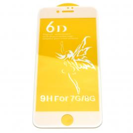 Apple iphone 7 folie protectie 6d sticla securizata 9h full cover full glue acoperire completa alba