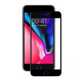 Folie full cover 3d iphone 7/iphone 8 cu sticla securizata, negru