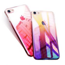 Husa apple iphone 6/6s, mystyle crystal pink cameleon gradient color changer