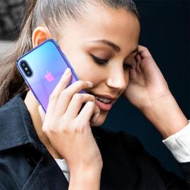 Husa apple iphone 8, mystyle crystal pink cameleon gradient color changer