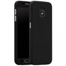 Husa full cover 360° (fata + spate + folie sticla) pentru samsung galaxy j7 (2017), negru