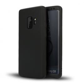 Husa fullbody silicon mystyle black pentru samsung galaxy s9 plus acoperire completa 360 grade cu folie de protectie gratis