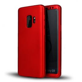 Husa fullbody silicon mystyle red pentru samsung galaxy s9 plus acoperire completa 360 grade cu folie de protectie gratis