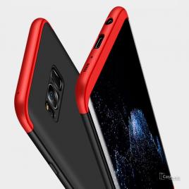 Husa samsung galaxy s8 plus, mystyle, 360° 3in1 negru-rosu