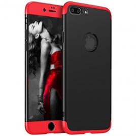 Husa totulperfect telefon apple iphone 7 plus ofera protectie subtire 3in1 lux design red-black + folie sticla