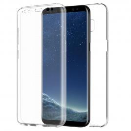 Husa protectie 360° fully pc & glass (fata + spate) pentru samsung galaxy a8 (2018) / a530f, transparenta