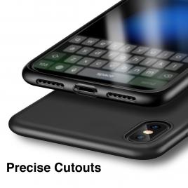 Husa telefon apple iphone 10, iphone x ofera protectie silicon ultrasubtire lux black matte