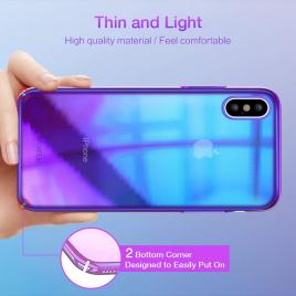 Husa telefon apple iphone 10, iphone x ofera protectie ultrasubtire blue cameleon