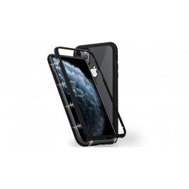 Husa apple iphone 11 pro negru, perfect fit cu spate de sticla securizata premium + folie de sticla gratis !