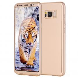 Husa full cover 360° (fata + spate) pentru samsung galaxy s8 plus, gold