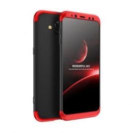 Husa samsung galaxy s8, mystyle, 360° 3in1 negru-rosu
