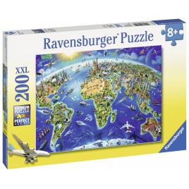Puzzle harta lumii - 200 piese