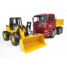 Camion man tga si incarcator articulat fr 130 bruder
