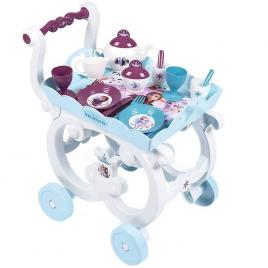 Carucior servire ceai smoby frozen 2 xl cu 17 accesorii