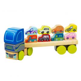 Jucarie din lemn cubika camion pentru masini