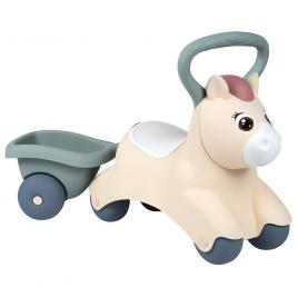 Masinuta de impins smoby pony cu remorca